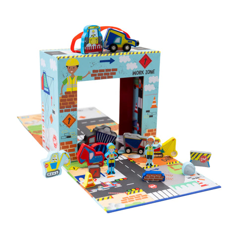Floss & Rock Construction Play Box with Wooden Pieces
