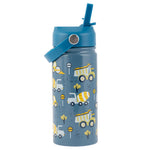 Stephen Joseph insulated stainless water bottle with flip top lid and handle