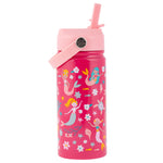 Stephen Joseph insulated stainless water bottle with flip top lid and handle