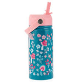 Stephen Joseph insulated stainless water bottle with flip top lid and handle